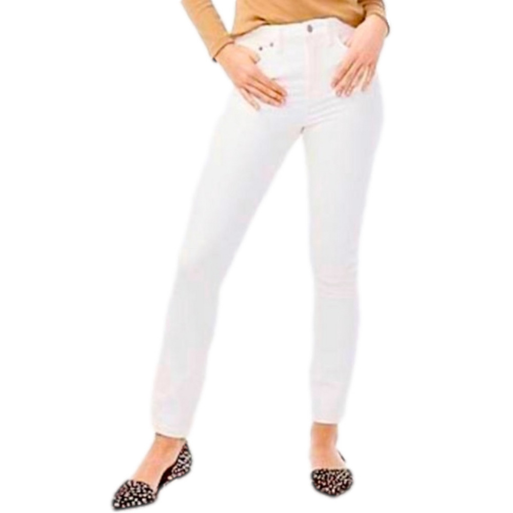 ☀️J. Crew Factory Ivory High-rise Skinny Jeans Sz 27